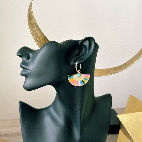 Bohemian hoop earrings N613 - Picture 5 of 5